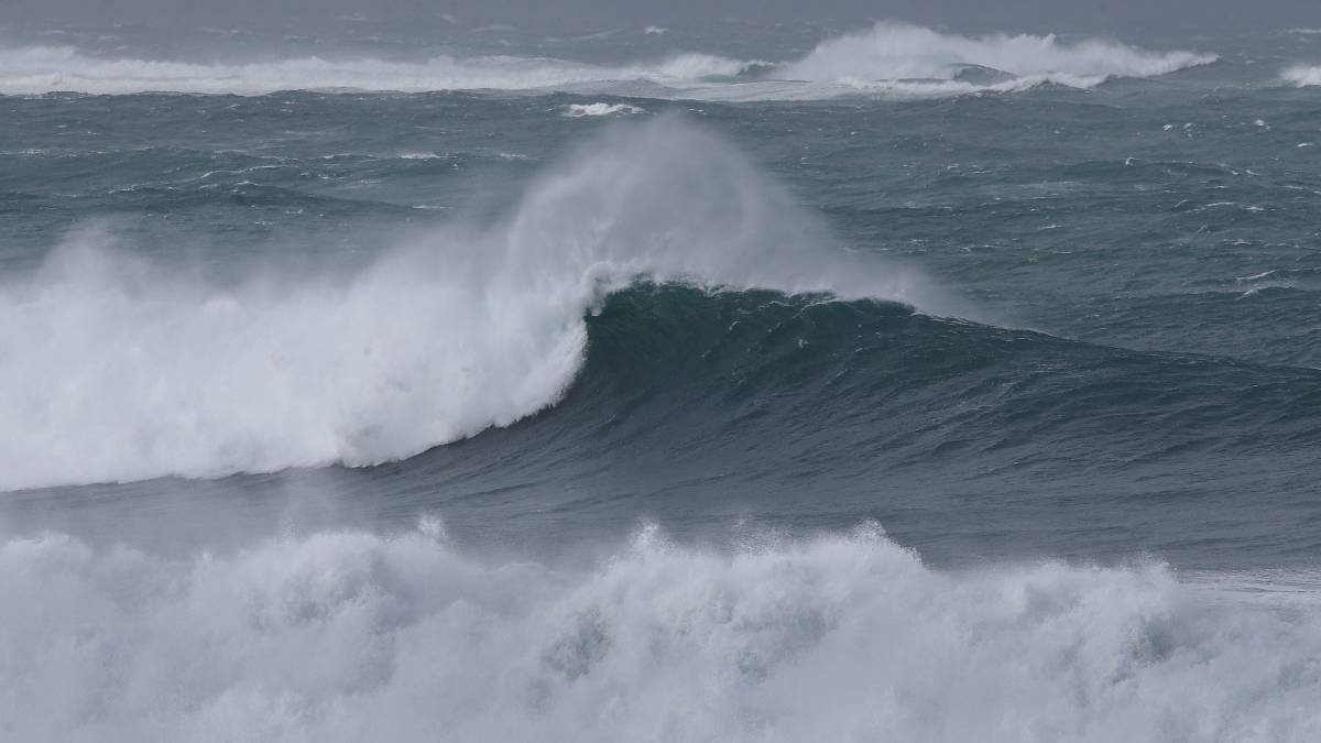 Massive waves rolled through the Cronulla Beaches yesterday.Picture John Veage