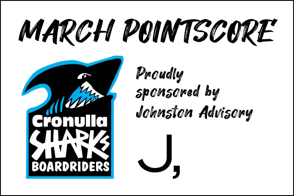 Cronulla Sharks Boardriders MArch Pointscore Johnston Advisory